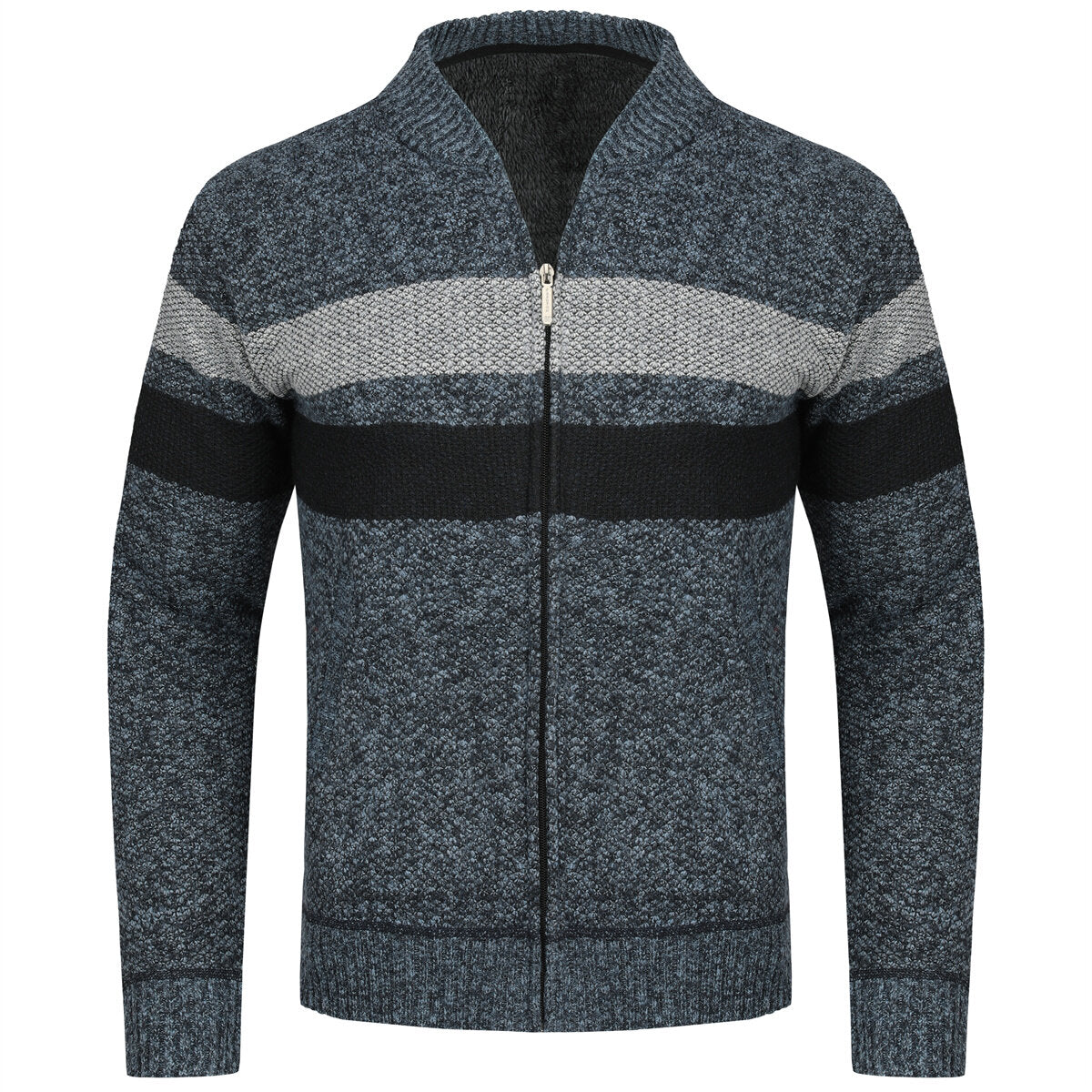 YOUTHUP Mens Casual Slim Full Zip Knitted Cardigan Sweaters