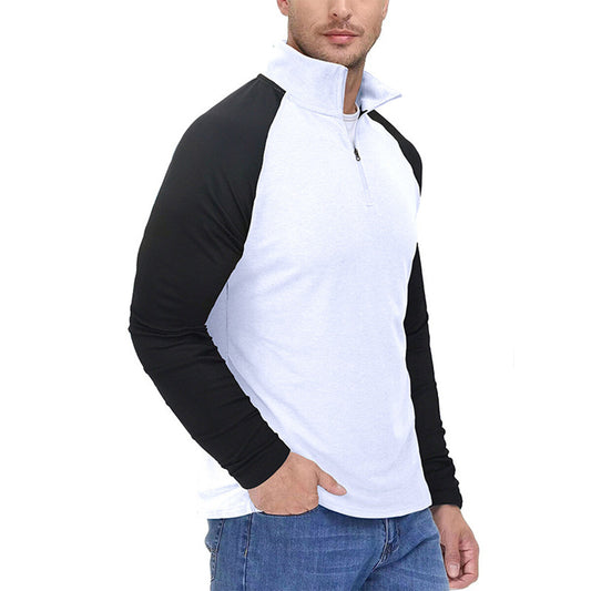 YFFUSHI Mens Color Block T-Shirt Slim Fit Sports Casual Tops