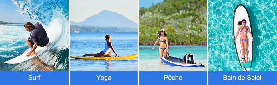 Stand up gonflable Planche de surf -320 x 76 x 15cm portable Ensemble de planches SUP gonflables