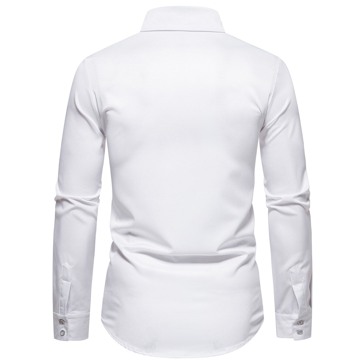 YFFUSHI Mens Embroidered Rose Shirt Casual Long Sleeve Slim Tops