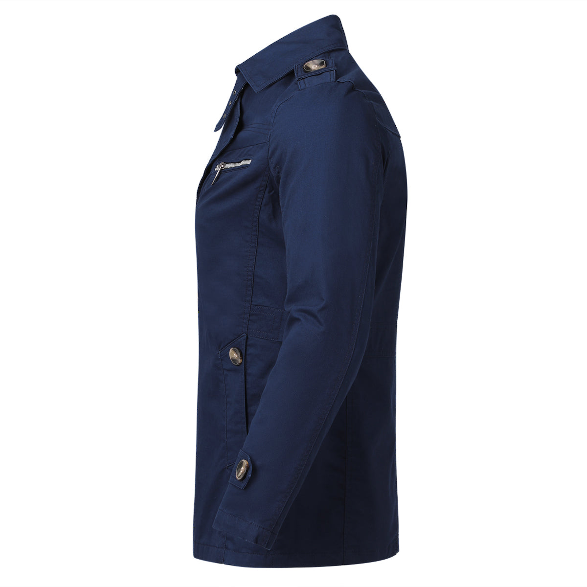 Mens Single Breasted Windproof Overcoat Long Style Jacket