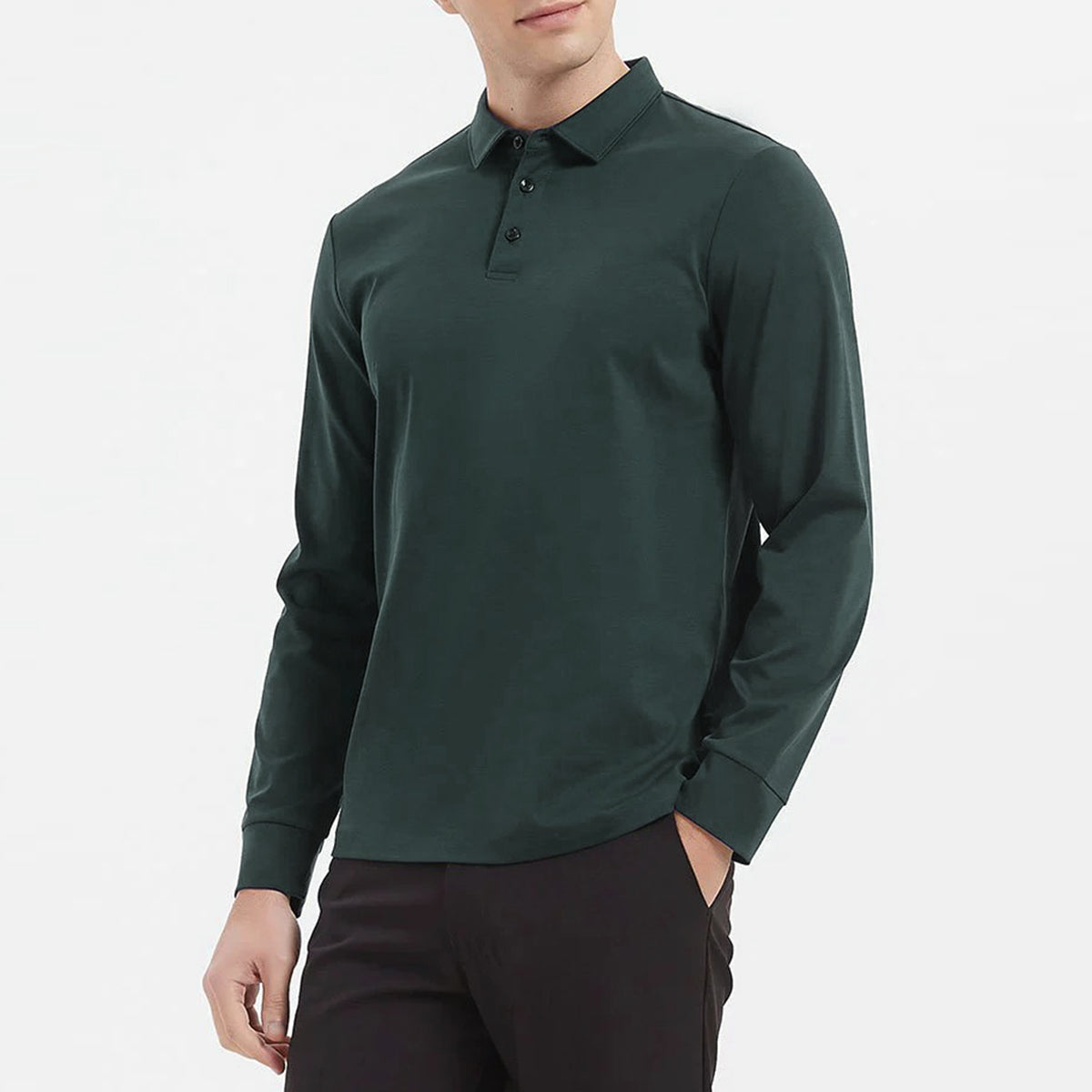 YFFUSHI Mens Soft Mercerized Cotton Long Sleeve Non-iron Shirt