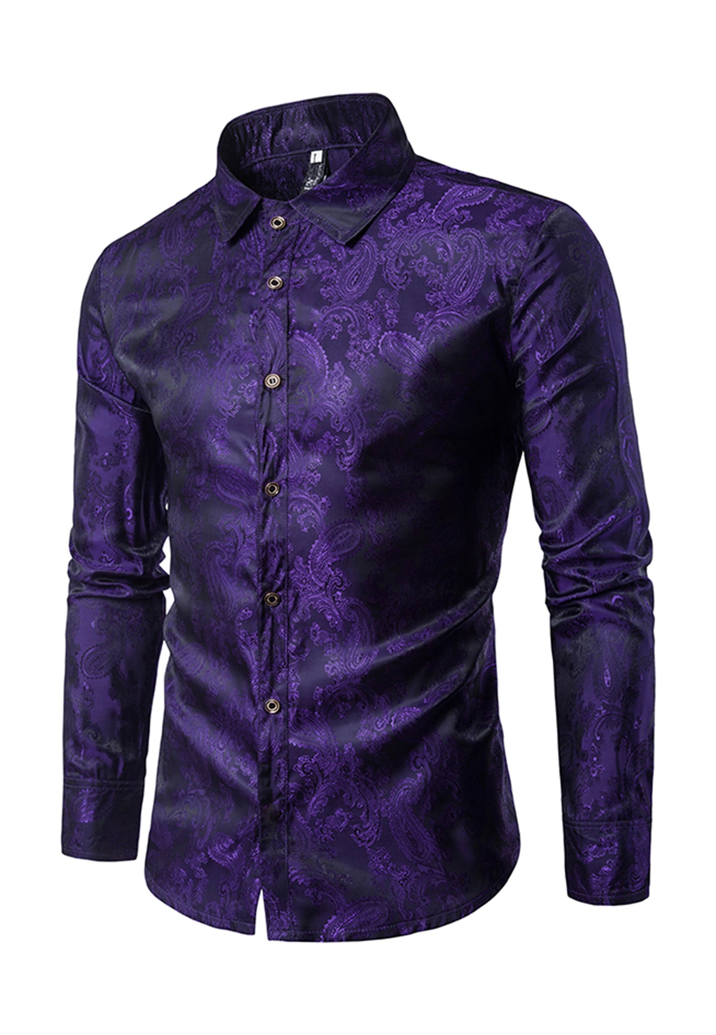 Cloudstyle Mens Paisley Shirt Long Sleeve Dress Shirt Button Down Casual Slim Fit