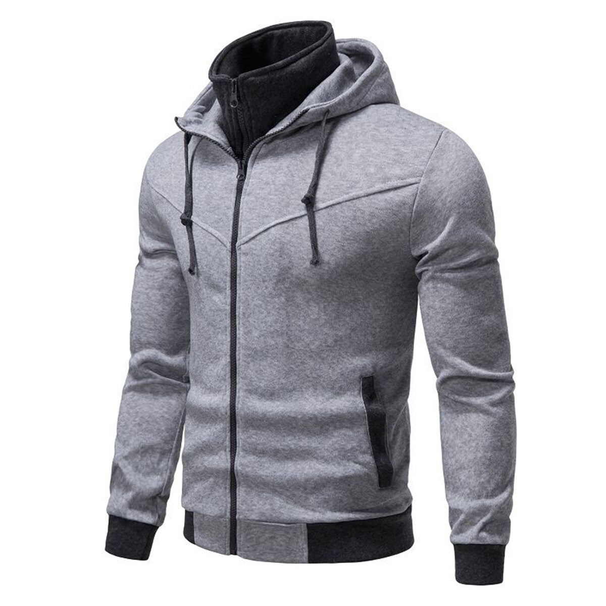 YFFUSHI Mens Zipper Hoodie Sports Casual Outing Slim Jacket