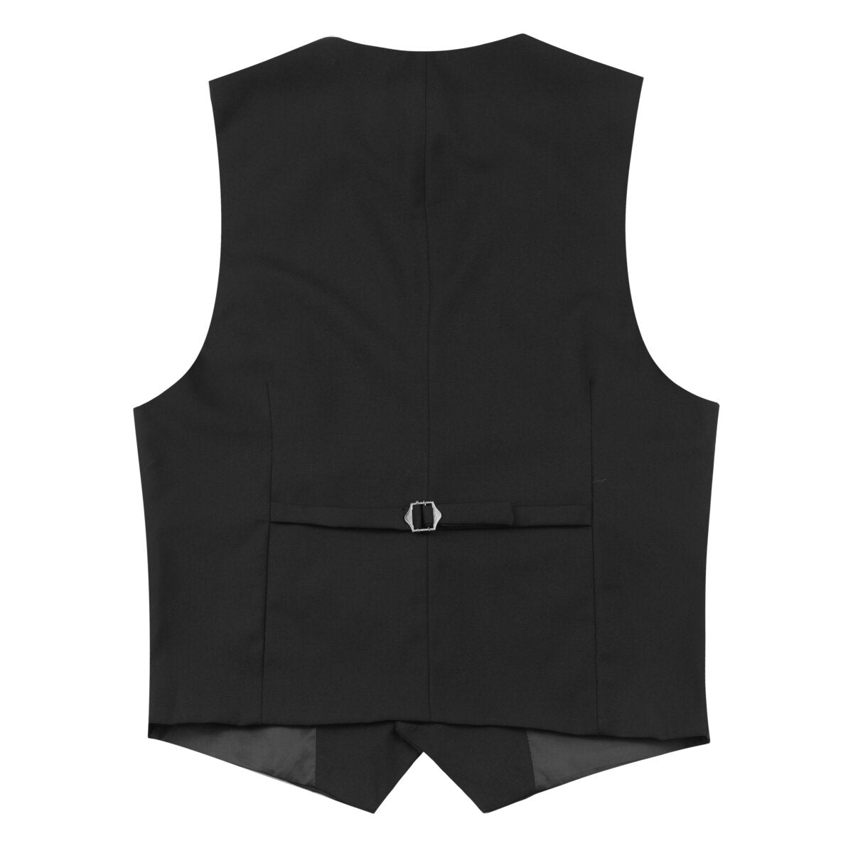 YOUTHUP Mens Business Slim Formal Vest Solid Color Breasted Suit Waistcoat