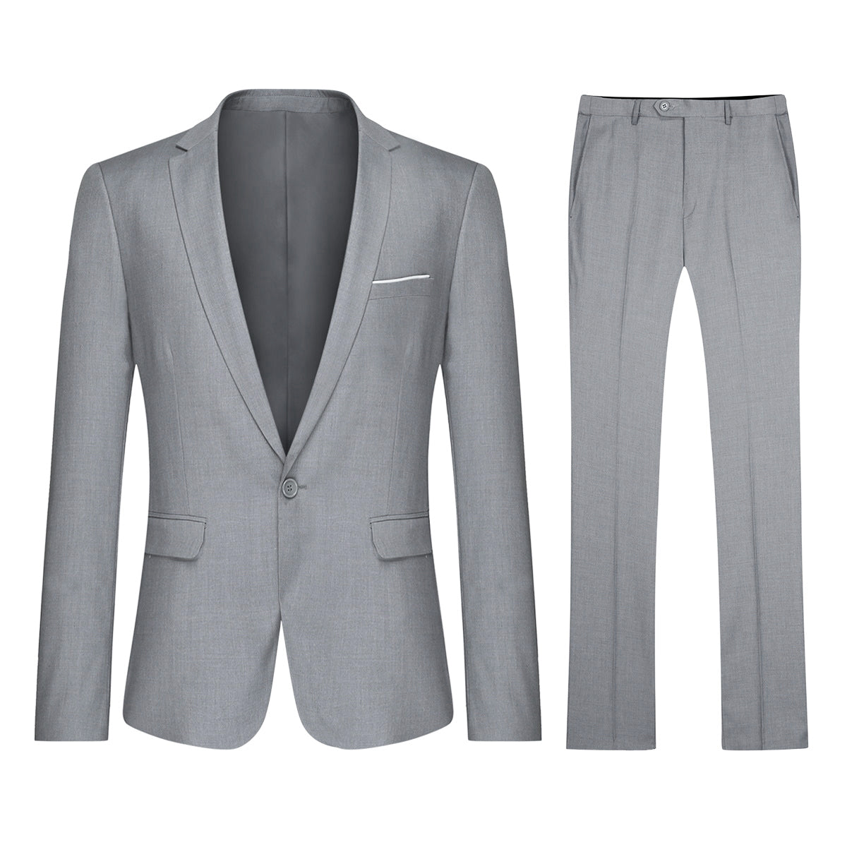 Cloudstyle Men's 2-Piece Suits Slim Fit 1 Button Dress Suit Jacket Blazer & Pants Set