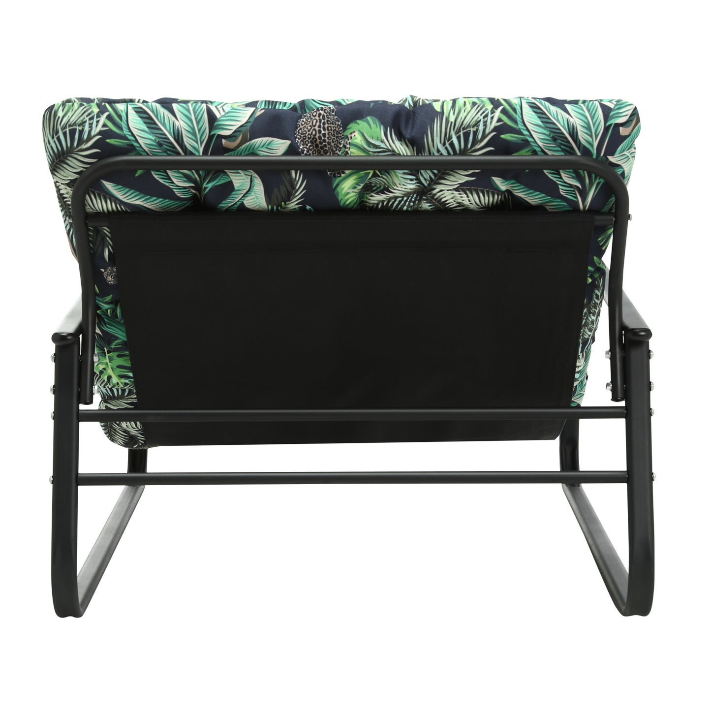 Cadeira de jardim HOMEMIYN (116,5 x 92 x 72cm - aço - verde e preto)