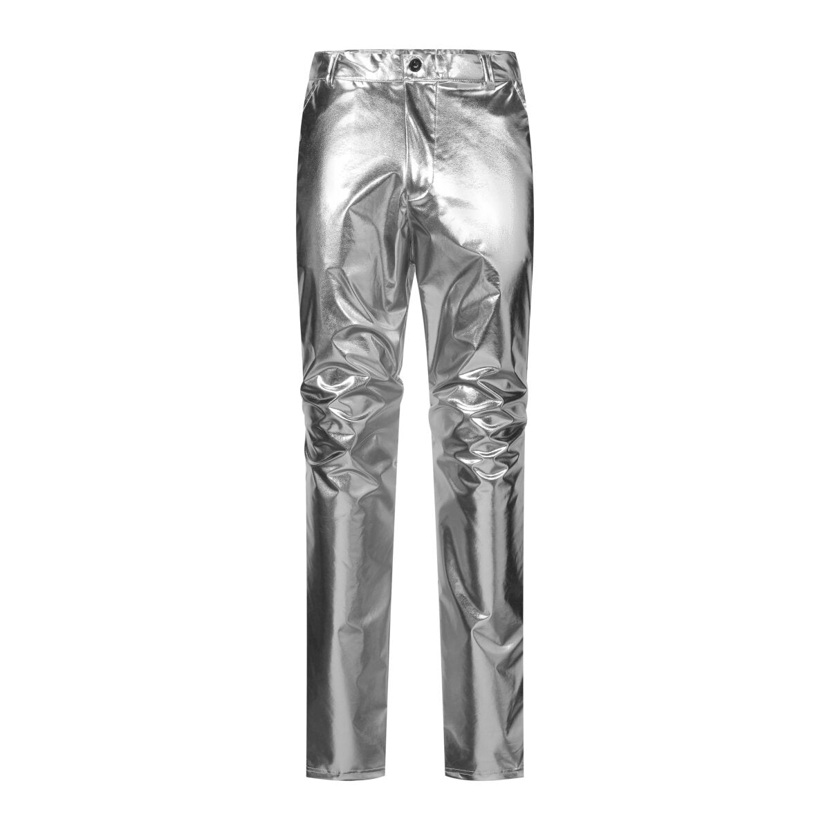 YOUTHUP Mens 2Pce Suit Glossy Shiny Tuxedo Waterproof Blazer and Pants