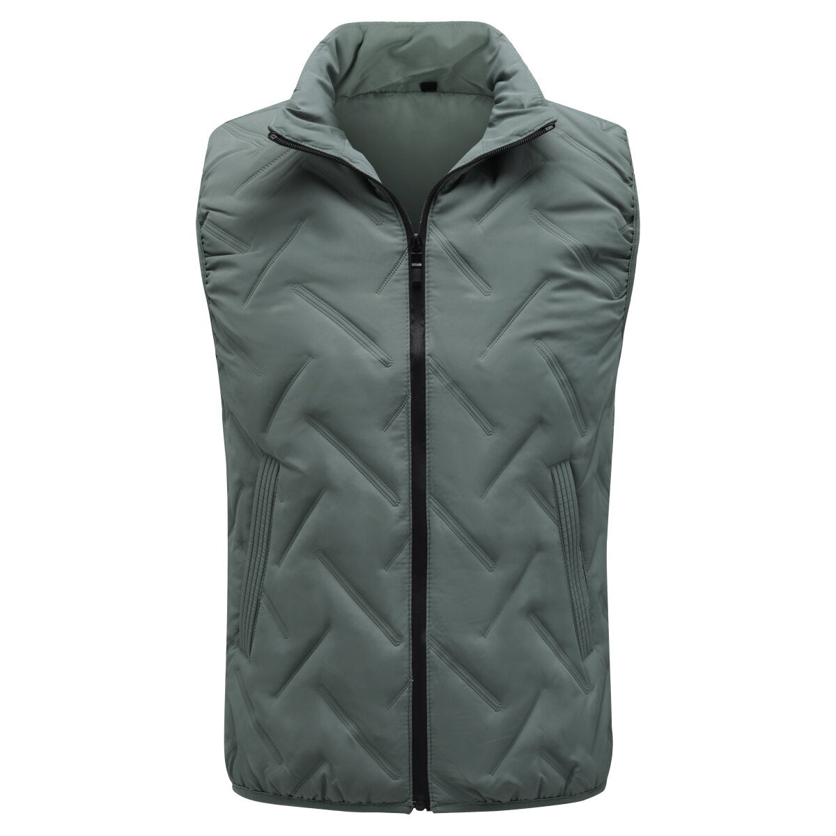 YFFUSHI Mens Bodywarmer Casual Loose Intarsia Down Vest