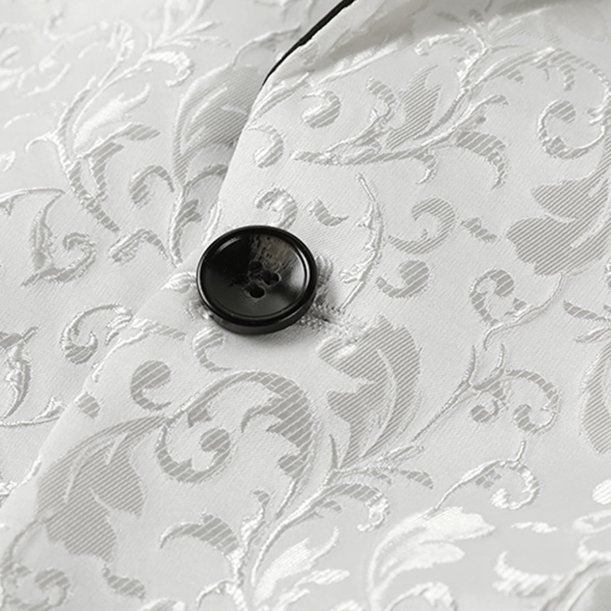 Cloudstyle Mens Floral Jacquard Dress Suit Jacket one Button Print Tux Blazer Sport White Coat
