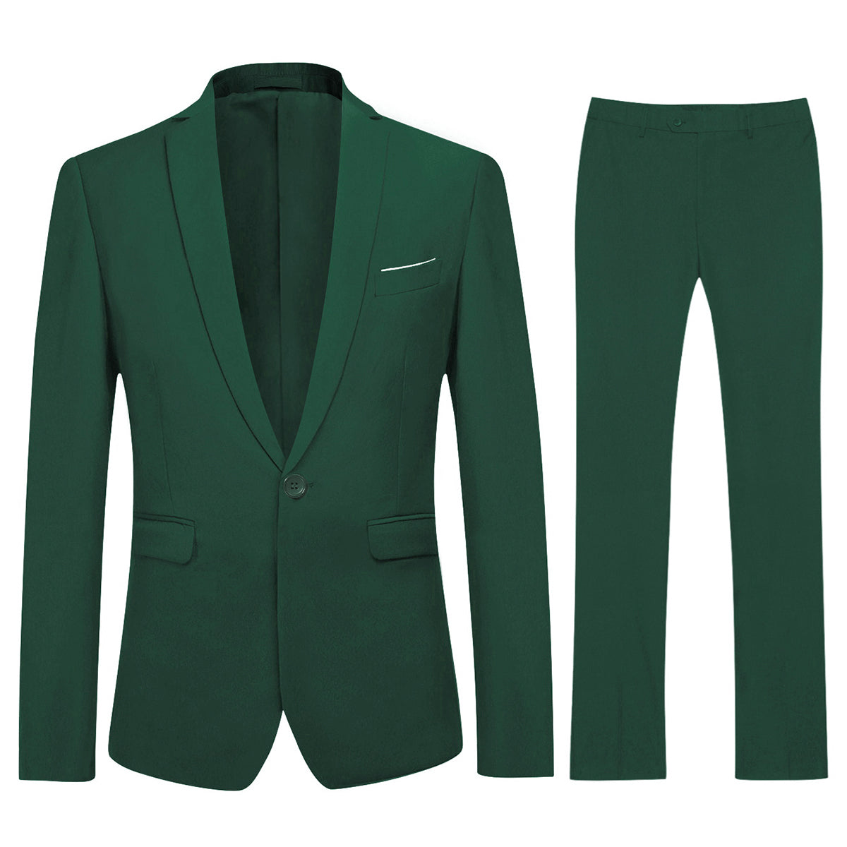 Cloudstyle Mens 3-Piece Suit Notched Lapel One Button Slim Fit Formal Jacket Vest Pants Set