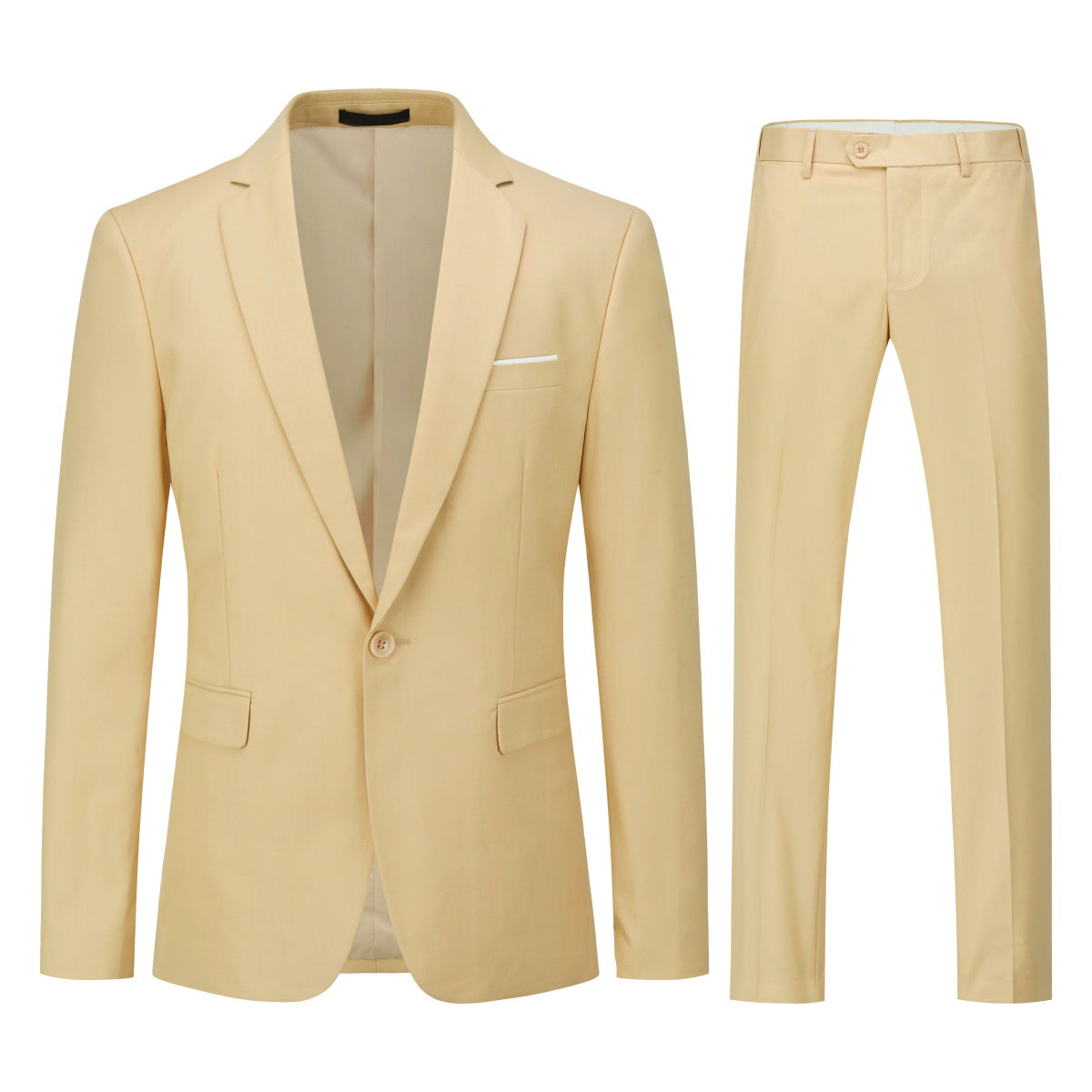 Cloudstyle Men's 2-Piece Suits Slim Fit 1 Button Dress Suit Jacket Blazer & Pants Set