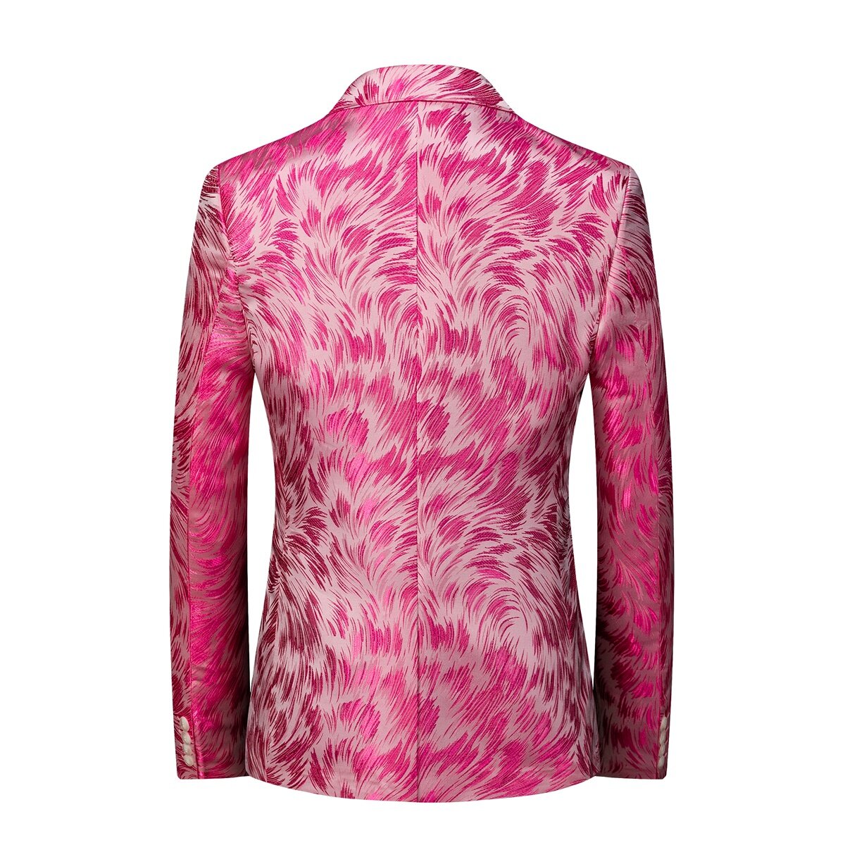 YFFUSHI Mens Embroidery Floral Blazer Slim Fit 1 Button Formal Dress Suit Jacket