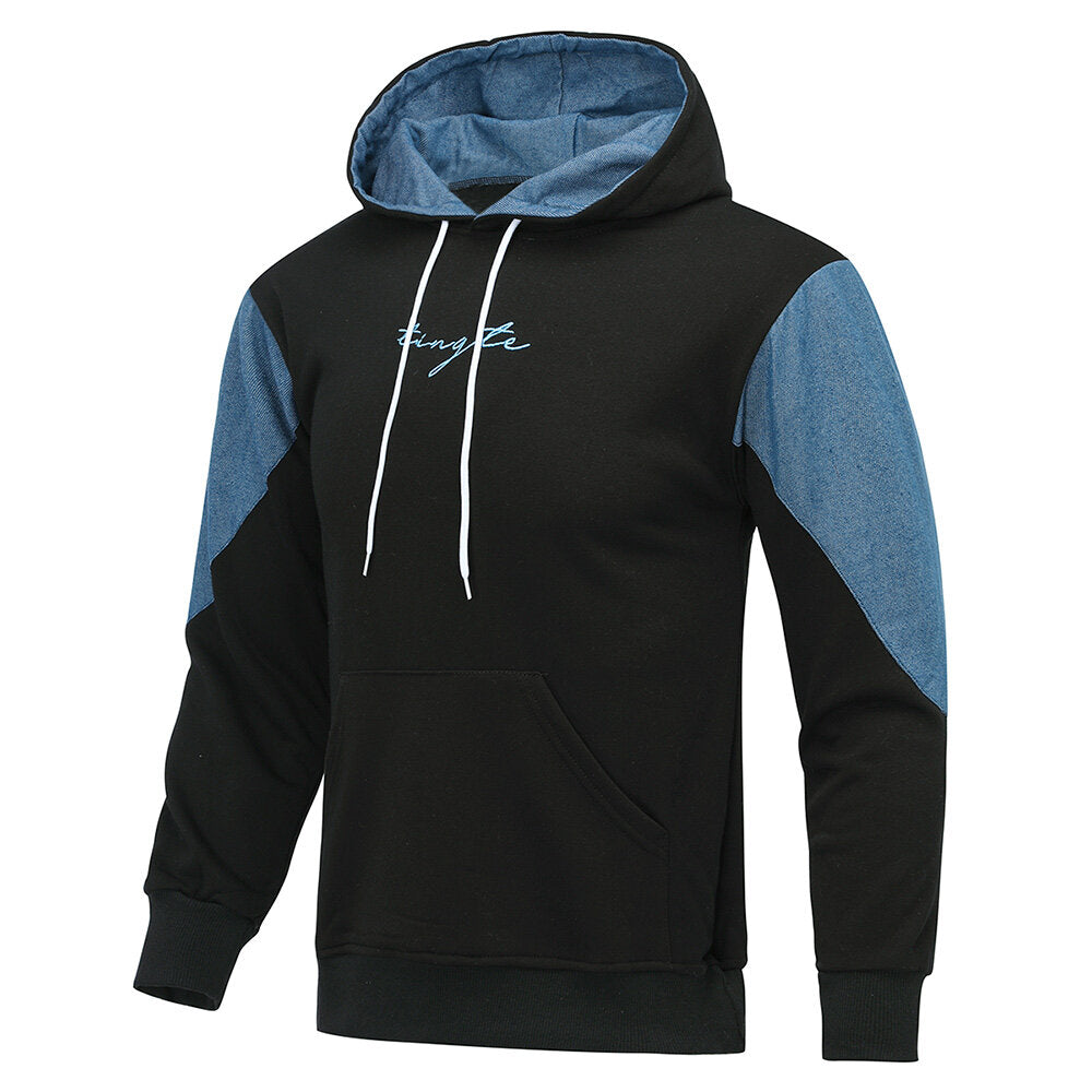 YFFUSHI Mens Youth College Student Sports Pullover Hooded Sweatshirt