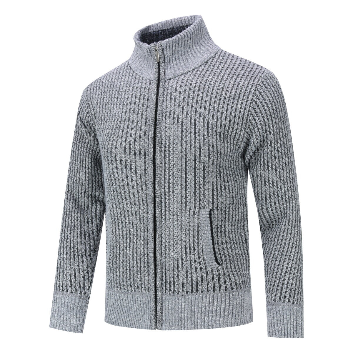YFFUSHI Mens Slim Fit Solid Color Knit Cardigan