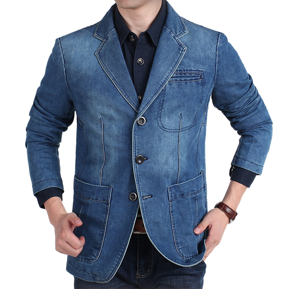 Cloudstyle Mens Casual two Buttons Slim Fit Jacket Lightweight Formal Business Blazer Sport Wathet Coat