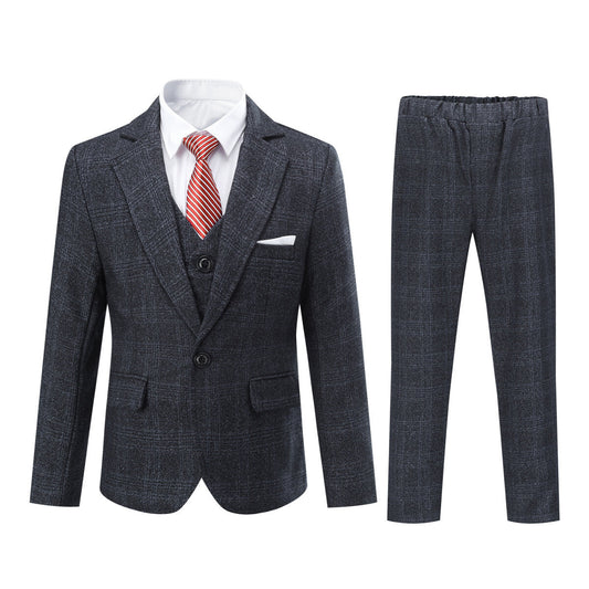 YFFUSHI Boys Suit 4Pcs Formal Evening Wedding (Blazer+Vest+Pants+Tie)