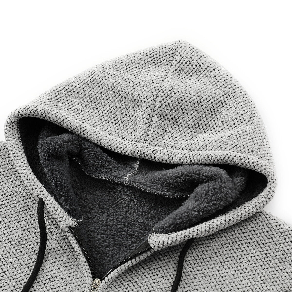 YOUTHUP Mens Hooded Plush Long Cardigan