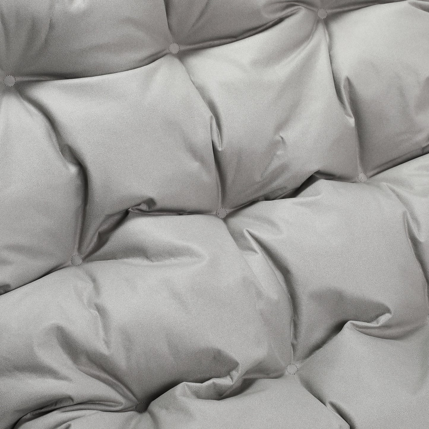 Cadeira de jardim HOMEMIYN (116,5 x 92 x 72cm - aço - cinza)