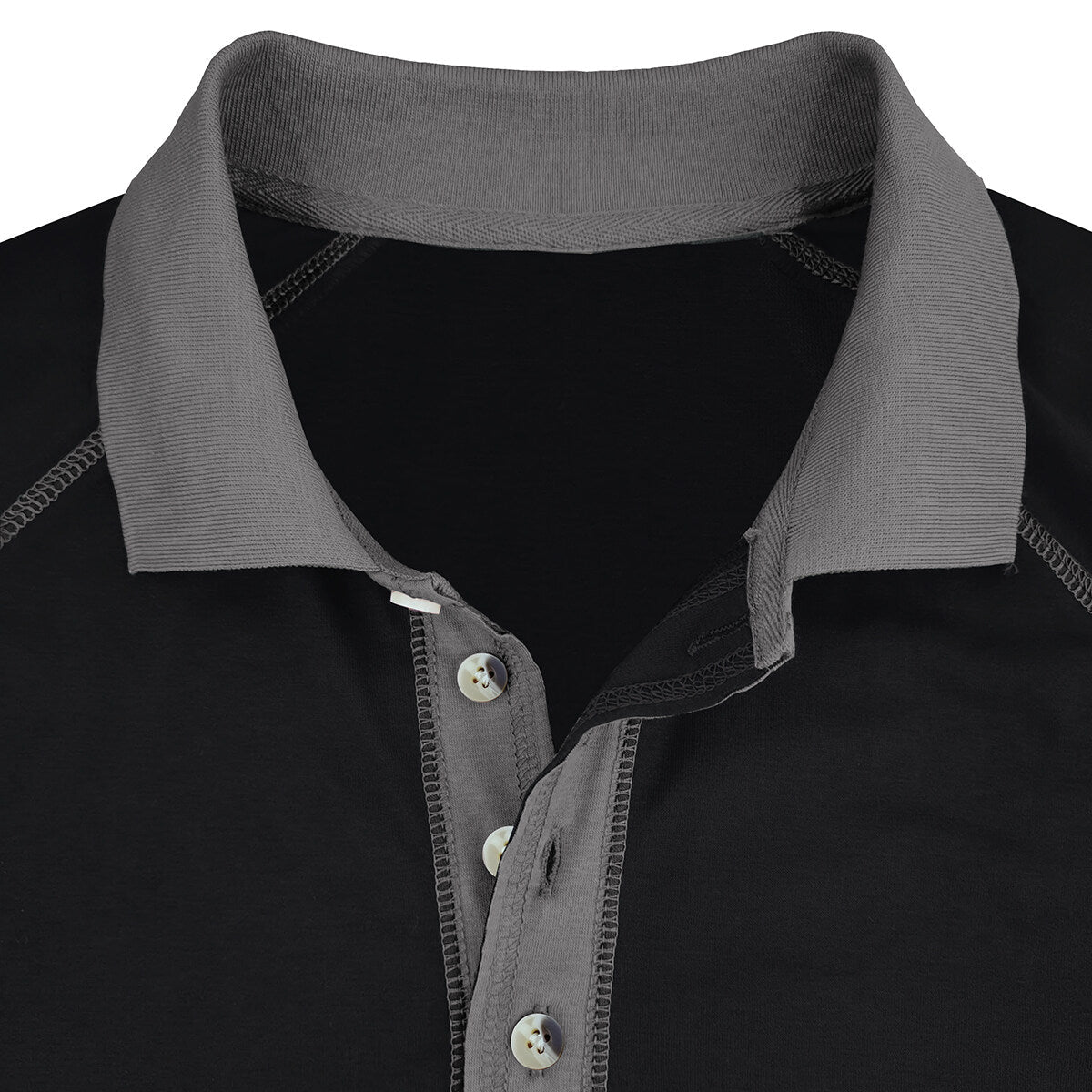YFFUSHI Mens Casual POLO Spring Long Sleeves Contrasting Color Golf T-Shirt
