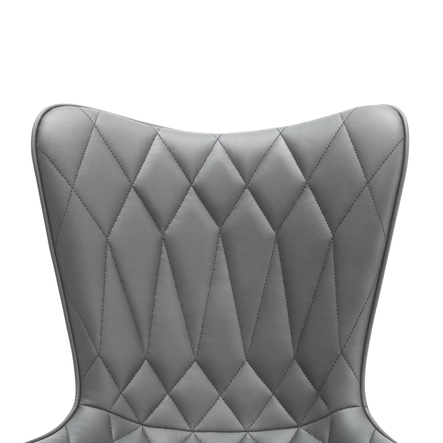 Cadeira em Pele de Gato com Diamond Quilted*2(54x53x96 cm - cinzento)
