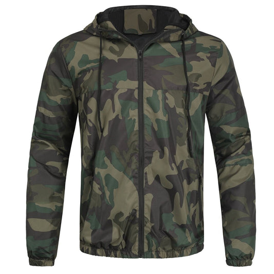 YFFUSHI Mens Summer Outdoor Sports Lightweight Camo Mesh Jacket with Hood