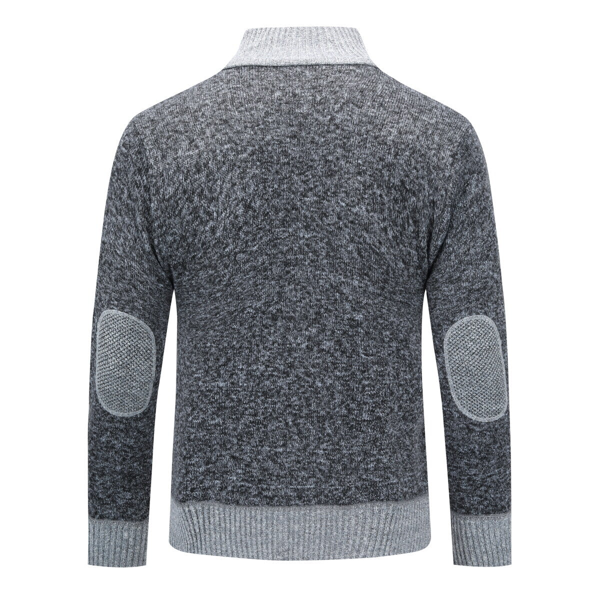 YFFUSHI Mens Thick Color Block Stand Collar Knitted Sweater