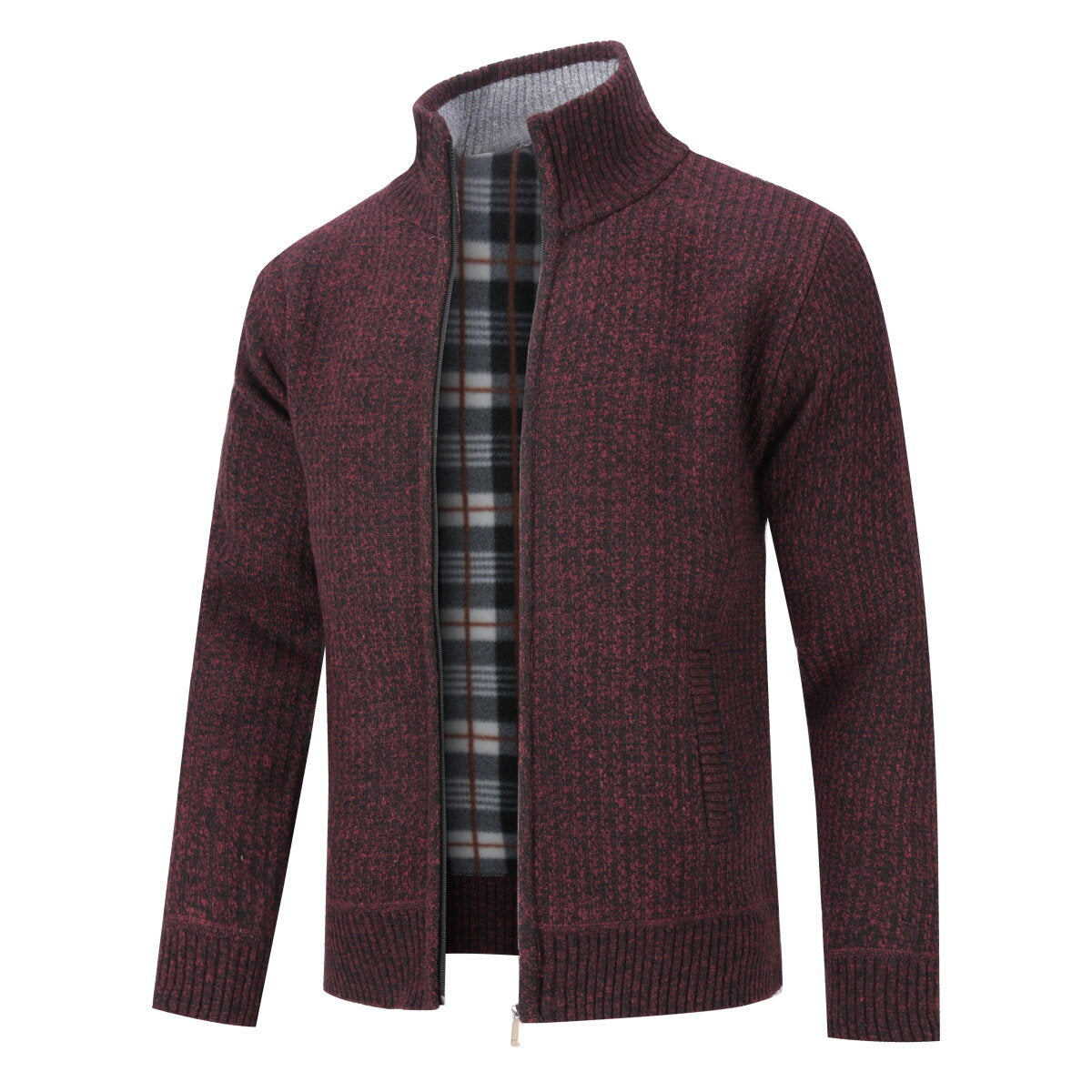 YFFUSHI Mens Slim Fit Solid Color Knit Cardigan