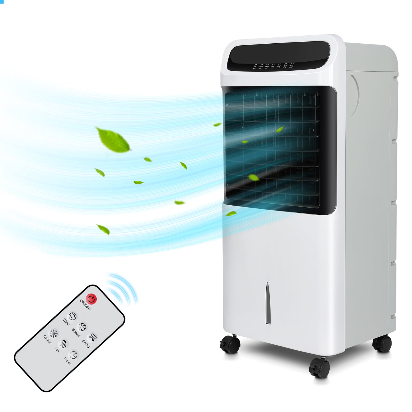 Enfriador de aire, humidificador, ventilador, temporizador de 12 horas, enfriador, control remoto