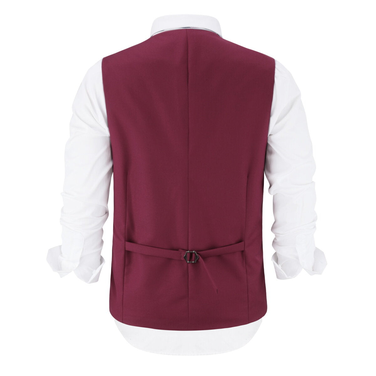 YFFUSHI Mens Business Slim Formal Vest Solid Color Breasted Suit Waistcoat