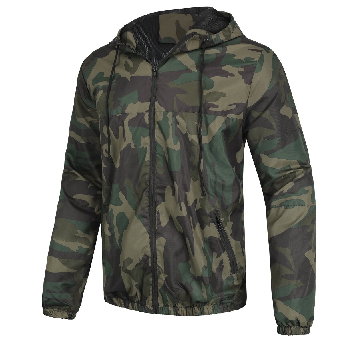 YFFUSHI Mens Summer Outdoor Sports Lightweight Camo Mesh Jacket with Hood