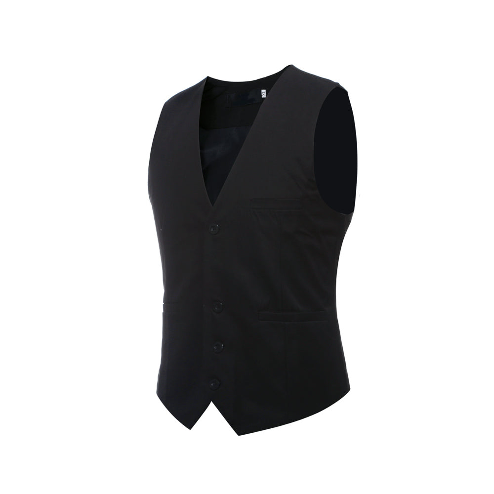 Cloudstyle Mens Suit Vest Slim Fit Dress Business Casual Waistcoat 5 Button V-Neck Vest