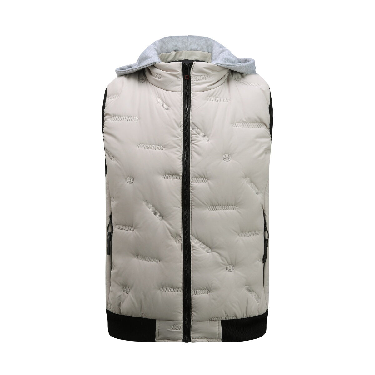 YFFUSHI Mens Casual Hooded Stand Collar Windproof Padded Vest
