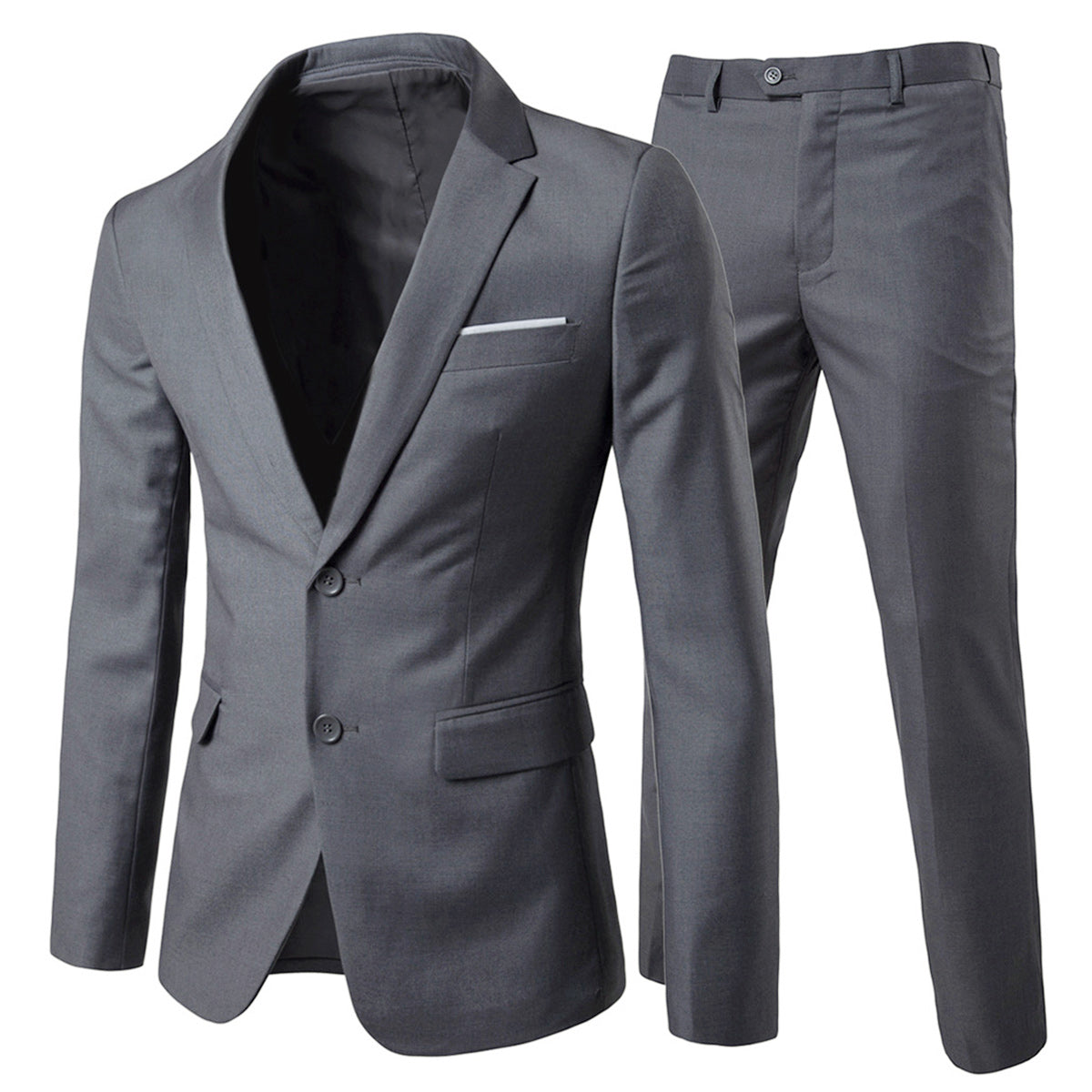 Cloudstyle Men's 2-Piece Suits Slim Fit 2 Button Dress Suit Jacket Blazer & Pants Set