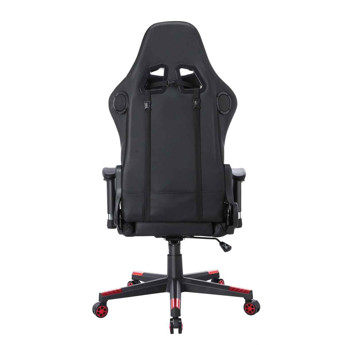 Chaise Gaming  avec  lumière LED et Bluetooth  Fauteuil Gamer avec  haut-parleurNoir et rouge