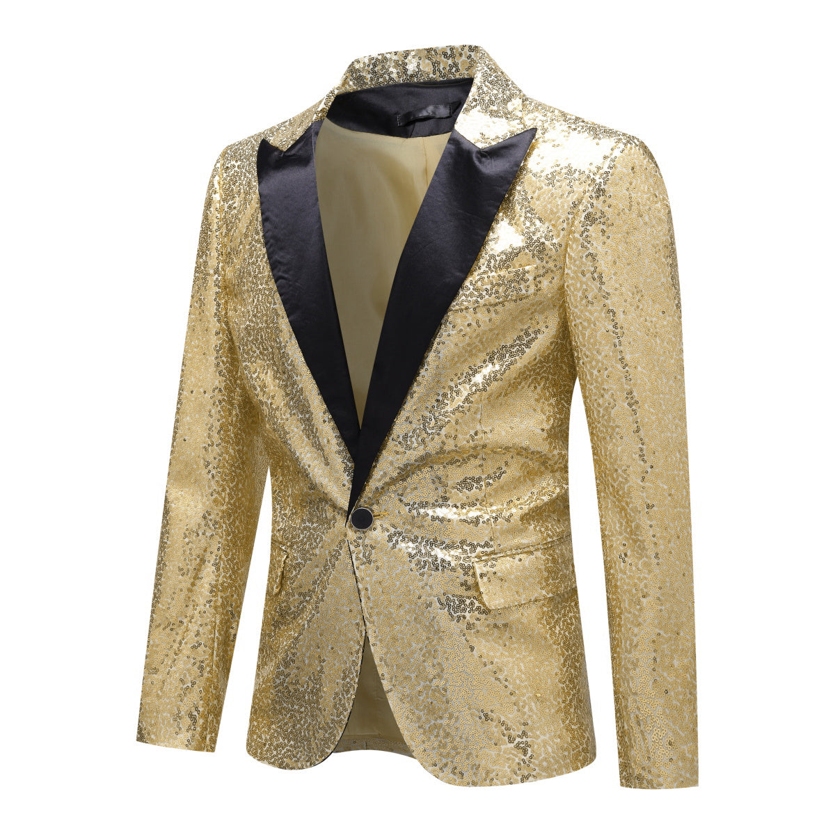 Cloudstyle Mens One Button Sequin Dress Suit Jacket Party Festival Tuxedo Sport Coat