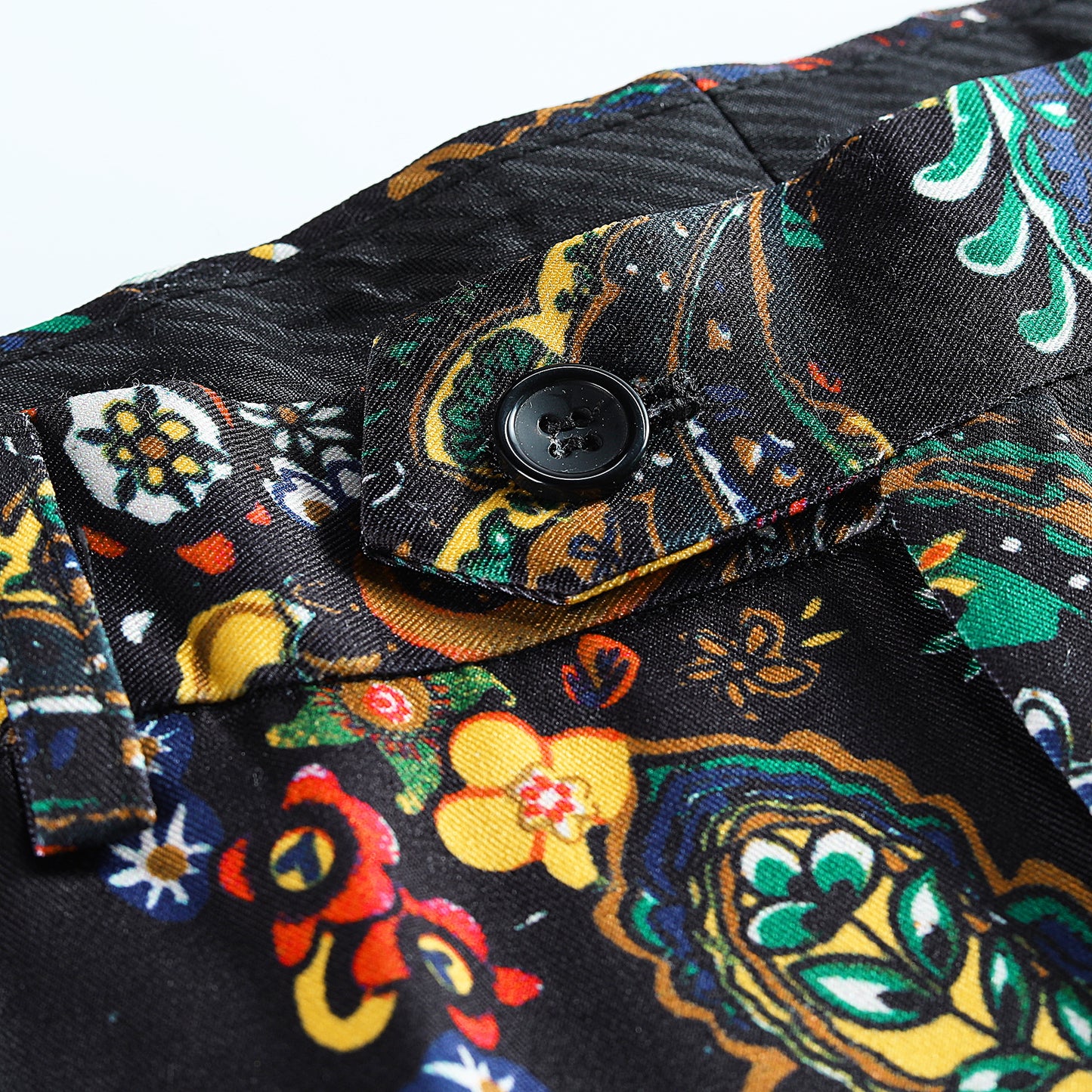 Cloudstyle Mens 2 Piece Print Suit Floral Party Dress Jacket Slim 2 Button Blazer Pants