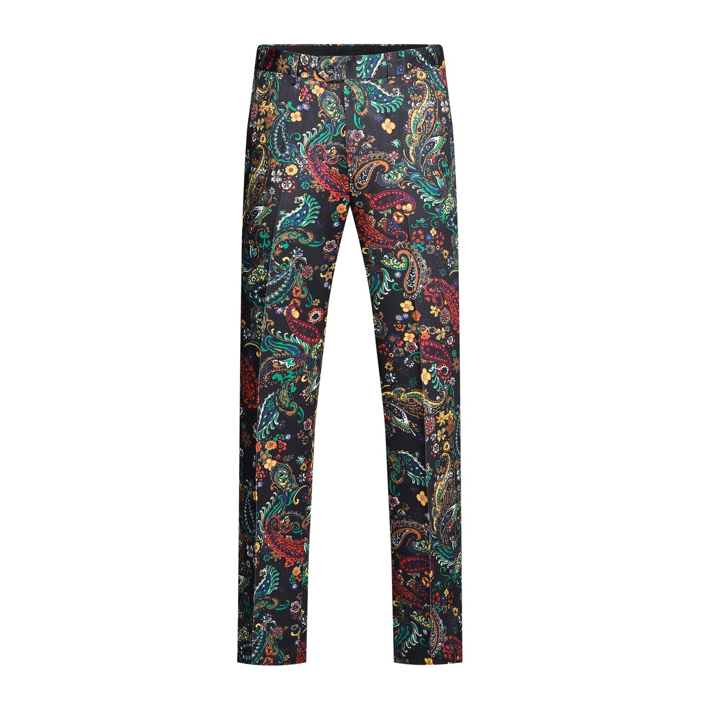 Cloudstyle Mens 2 Piece Print Suit Floral Party Dress Jacket Slim 2 Button Blazer Pants