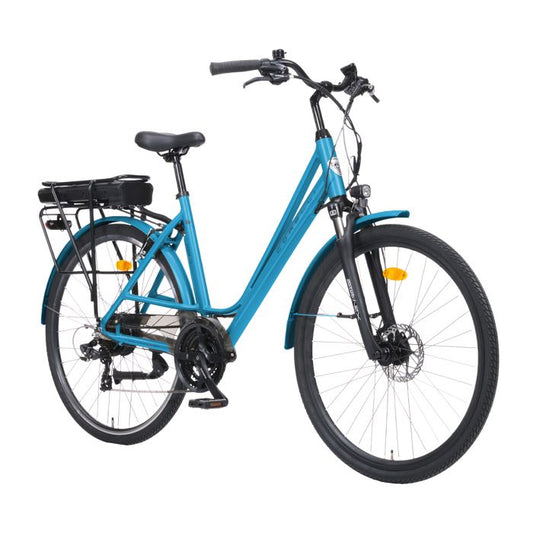 Bicicleta eléctrica Oryxearth en azul real - Urbana/Pedelec - Ligera, potente y ultrapráctica