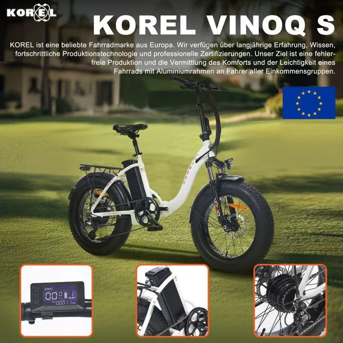 20" witte opvouwbare elektrische fiets – lichtgewicht, krachtig en ultrapraktisch – 36V-accu