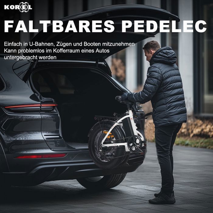 20" witte opvouwbare elektrische fiets – lichtgewicht, krachtig en ultrapraktisch – 36V-accu
