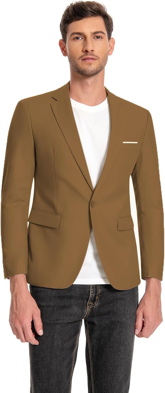 Cloudstyle Men's Suit Jacket One Button Slim Fit Sport Coat Business Daily Blazer