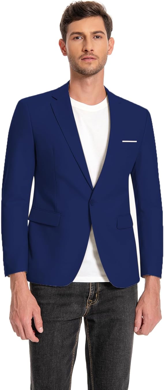 Cloudstyle Men's Suit Jacket One Button Slim Fit Sport Coat Business Daily Blazer
