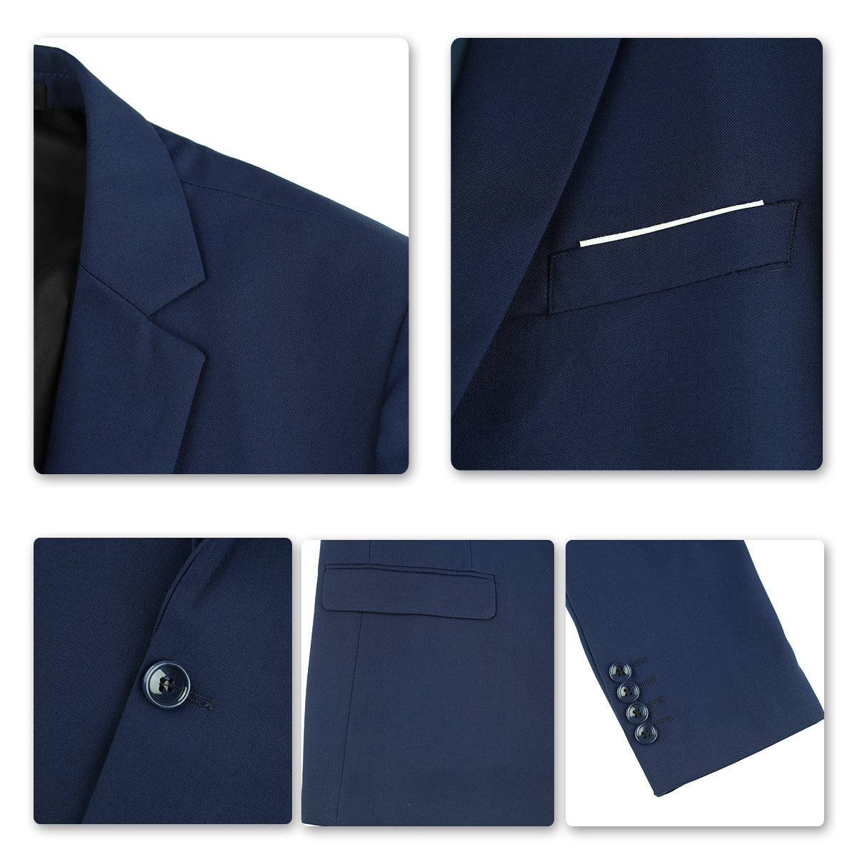 Cloudstyle Men's 2-Piece Suits Slim Fit 2 Button Dress Suit Jacket Blazer & Pants Set