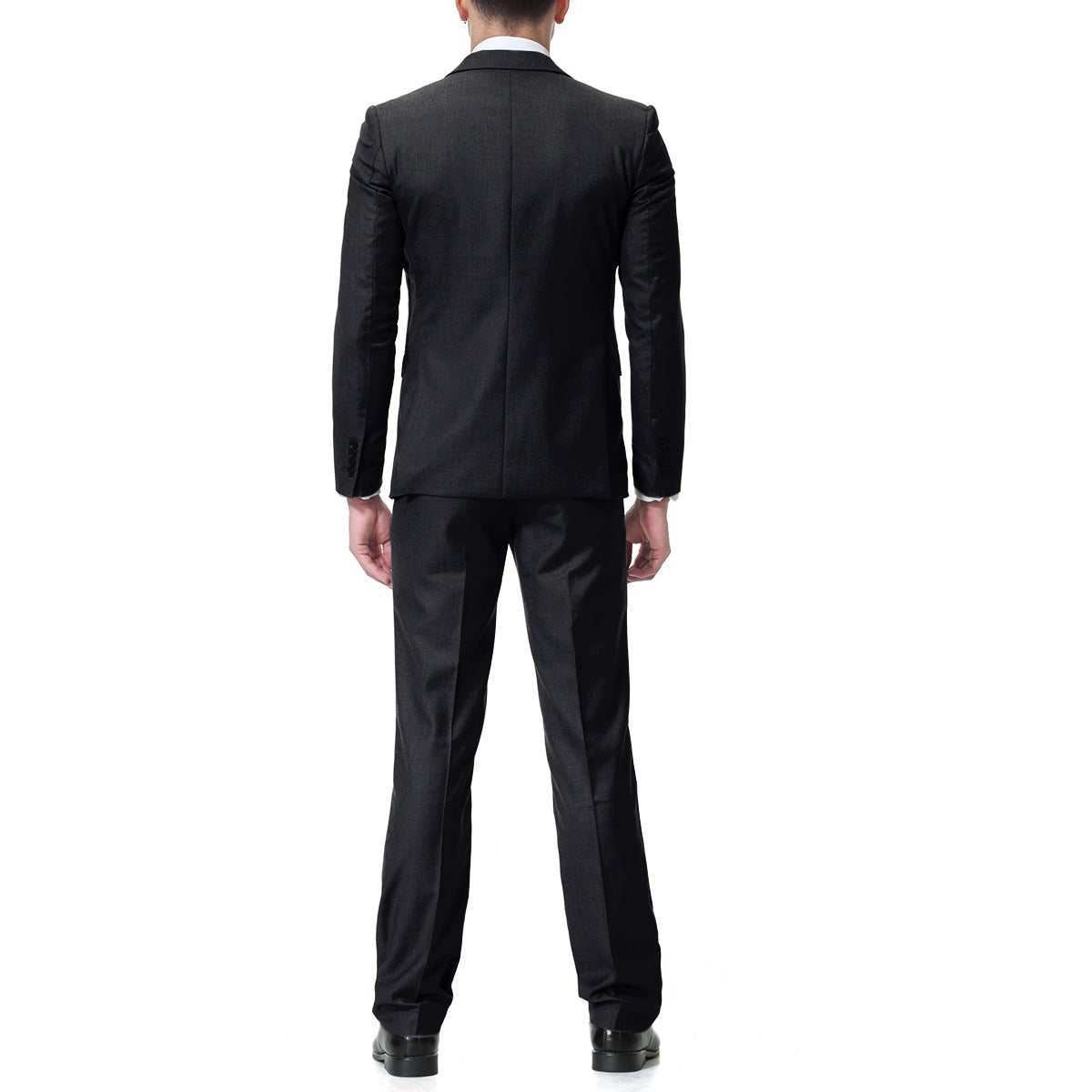 Cloudstyle Men's 3-Piece 2 Buttons Slim Fit Solid Color Jacket Smart Wedding Formal Suit