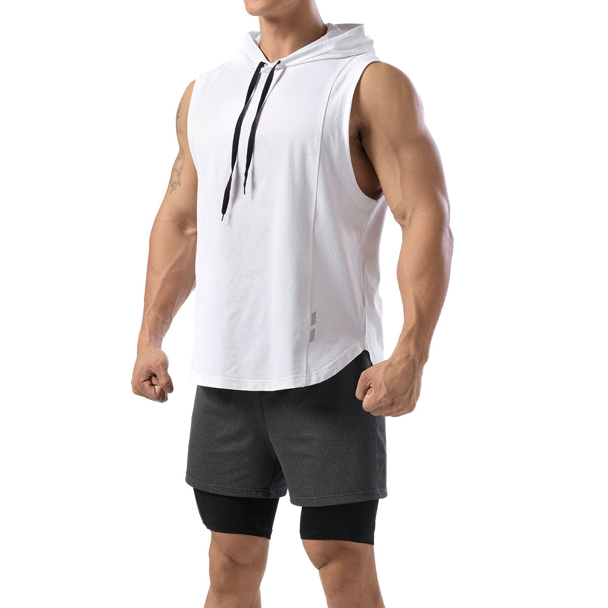 Youthup Mens Hooded Sleeveless Quick Dry Sports Vest