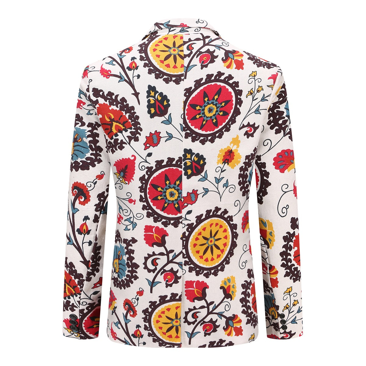 Men's Vintage Sunflower Slim Jacket Allthemen Lapel One Button
