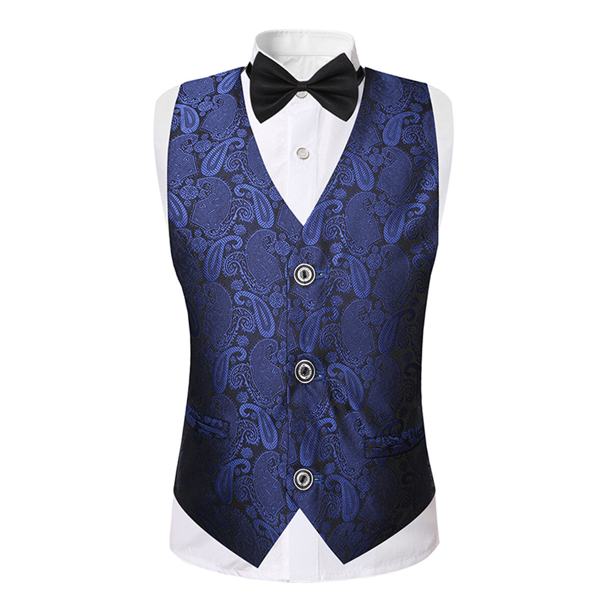 Youthup Boys 3Pce Formal Business Suits Paisley Blazer and Waistcoat and Pants