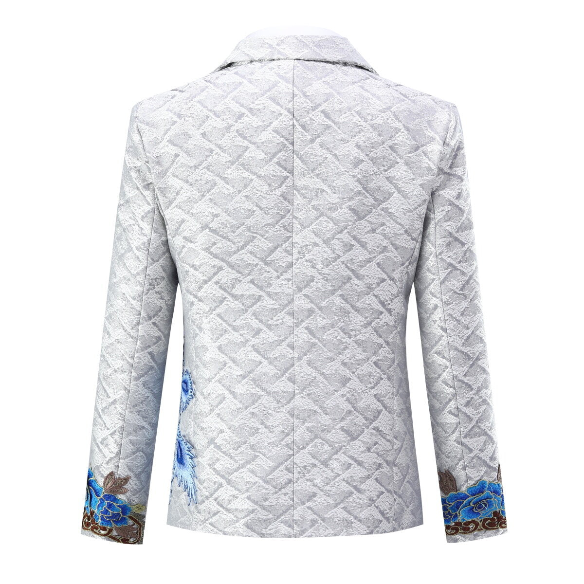 Youthup Boys Two-Piece Suit Peacock Embroidered Dress Jacket and Pants
