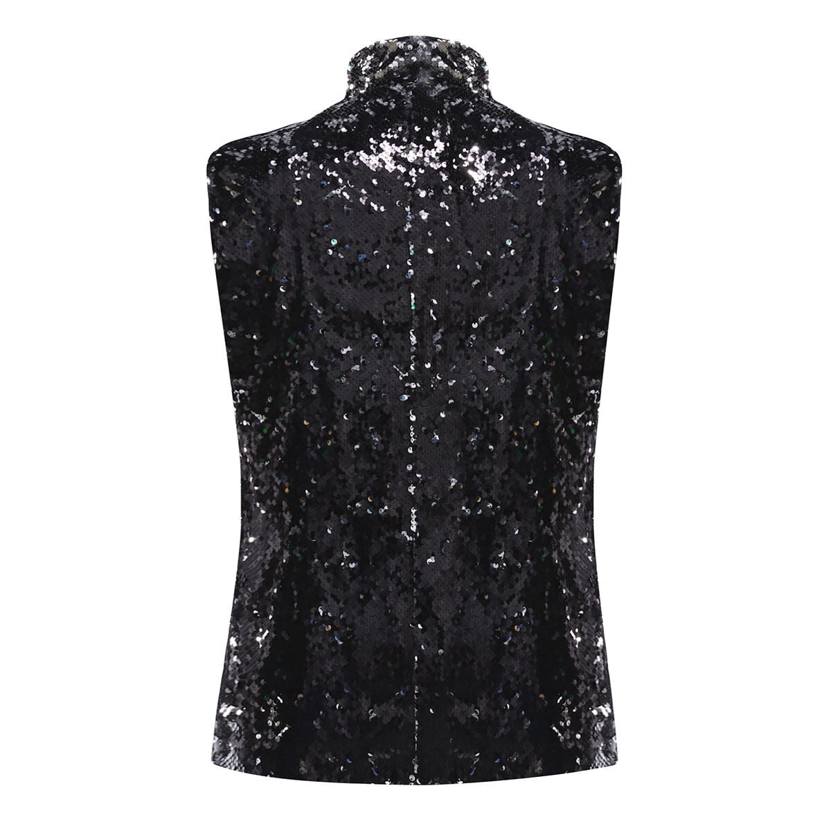 Youthup Mens Prom Sequin Sparkle Sleeveless Jacket
